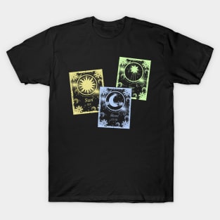 Sun, star, moon in colours T-Shirt